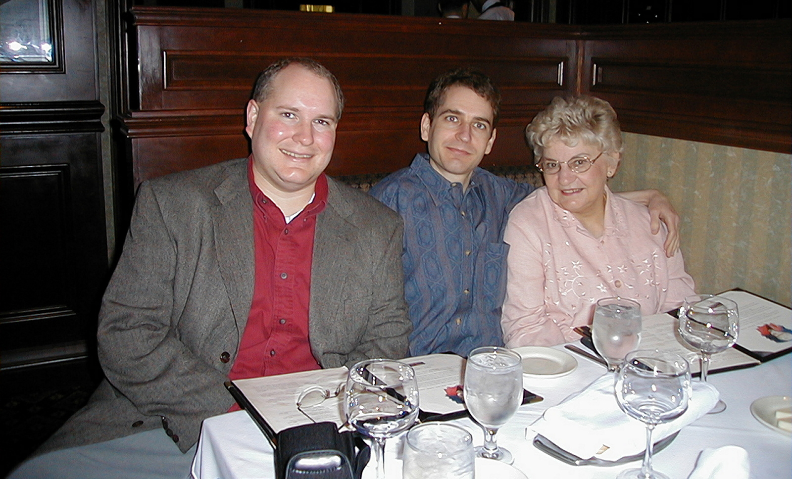 Marc, Dan, and Mom celebrating Mom's Birthday at RUTHS CHRIS Steak House®