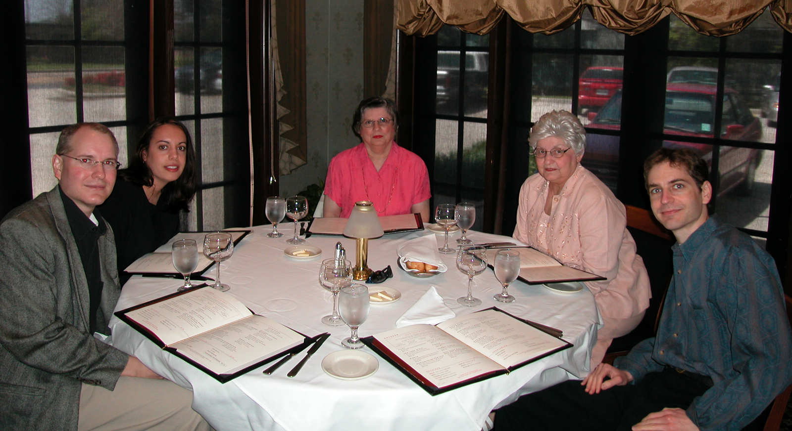 Marc and Dara, Aunt Dory, Mom, and me at RUTH'S CHRIS Steak House®