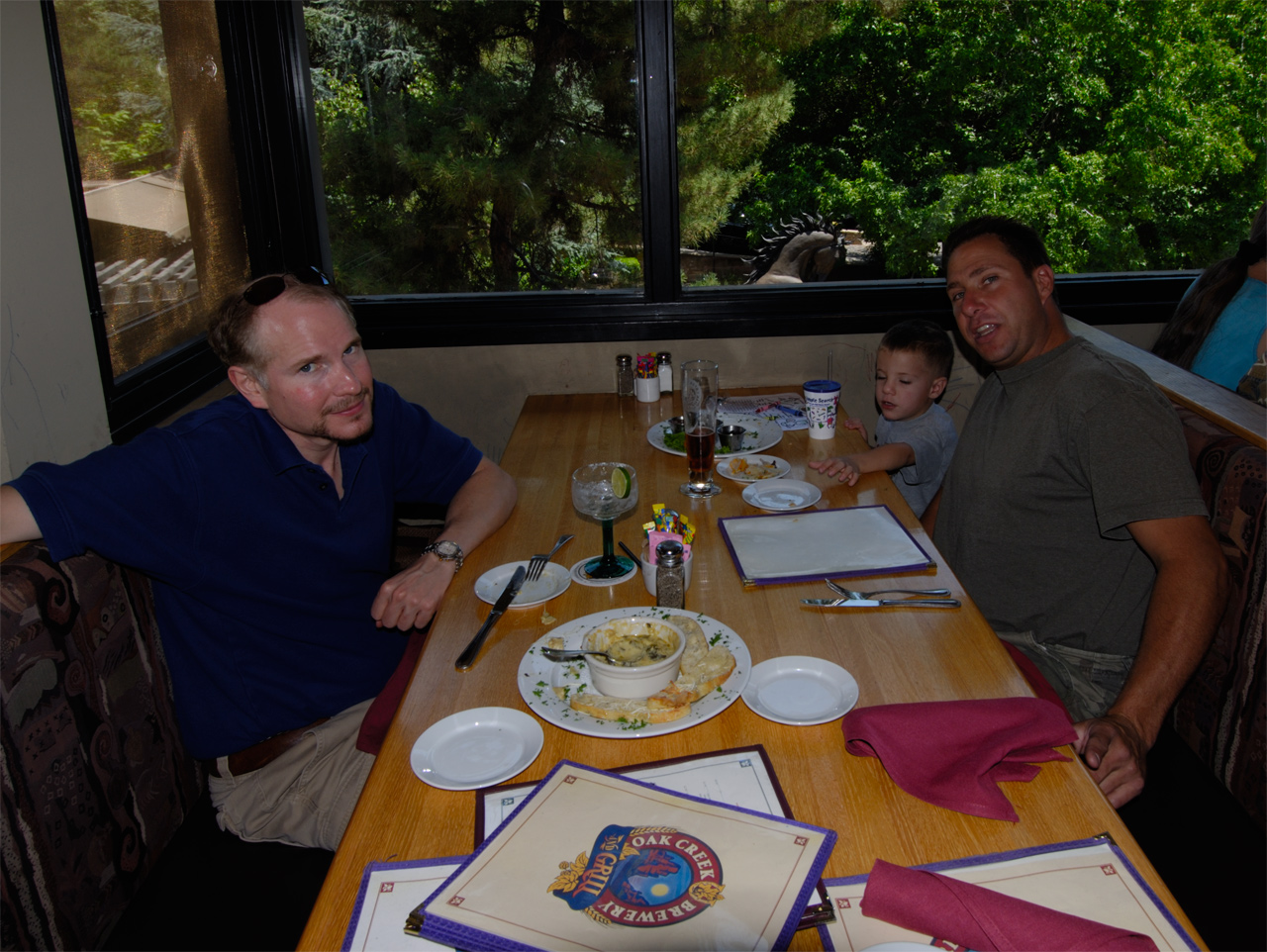 Marc, Hunter and Tom at the OAK CREEK Restaurant in Tlaquepaque