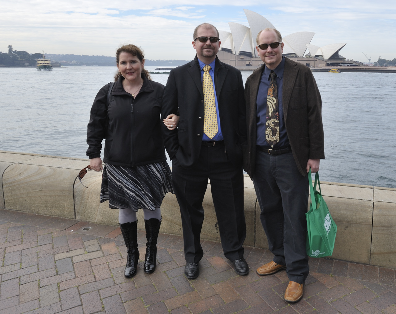 Jackie and Steve and Marc by the Sydney Harbor
