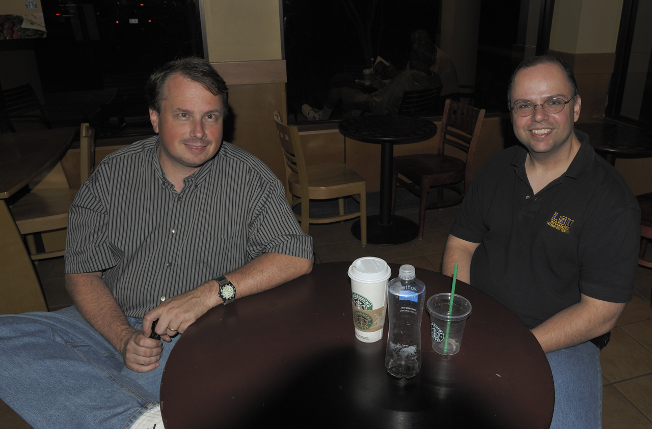 Paul and Mike at the STARBUCKS® near COPELAND'S® in Baton Rouge