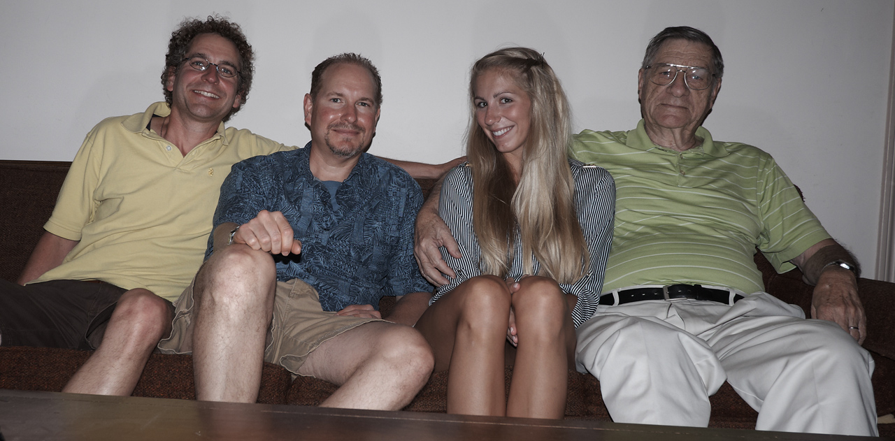 Me, Marc, Stephanie, and Uncle Jimmy in Uncle Jimmy's living room
