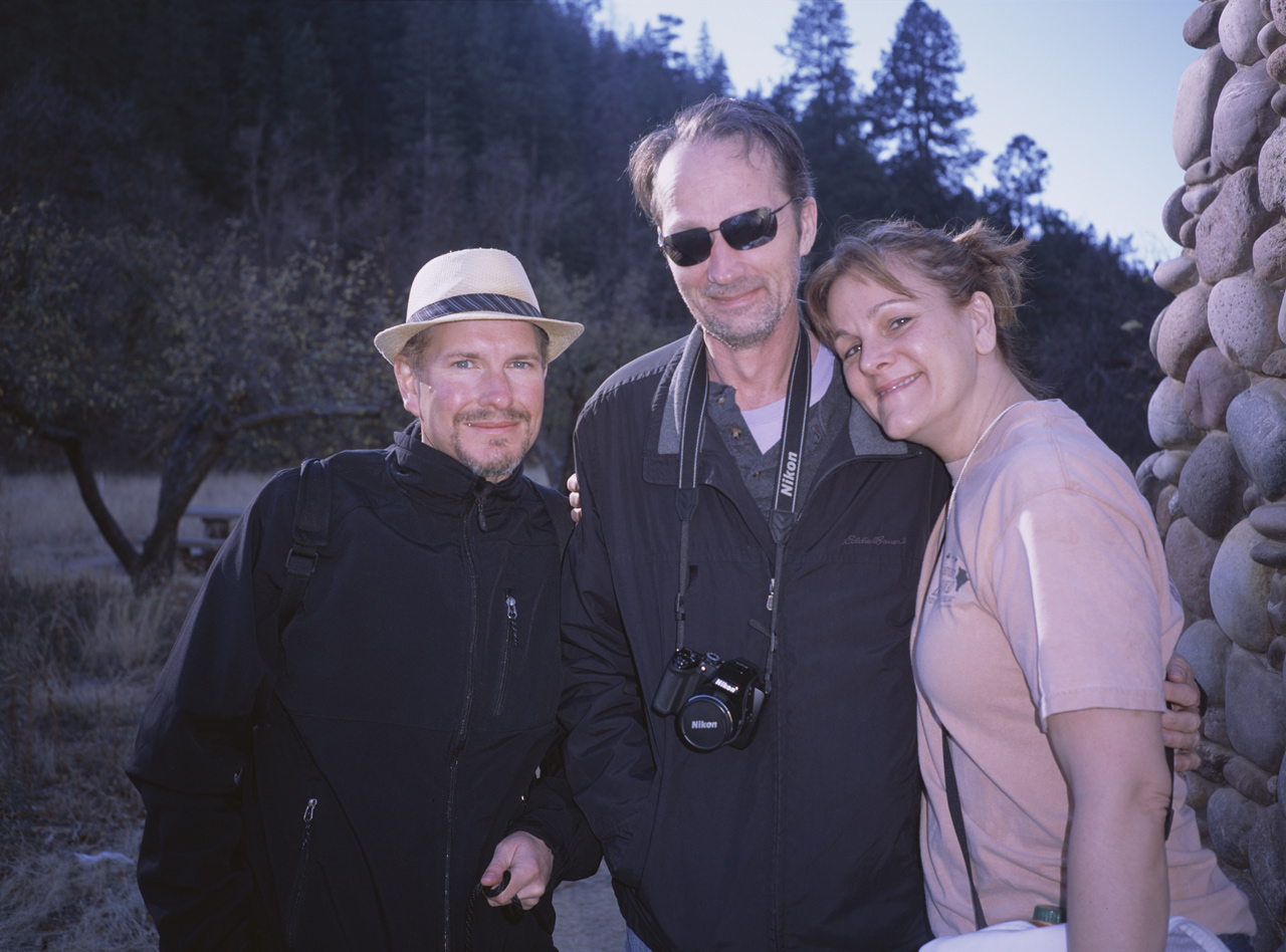 Marc, Ron and Joan at the Westfork Trailhead in Oak Creek Canyon