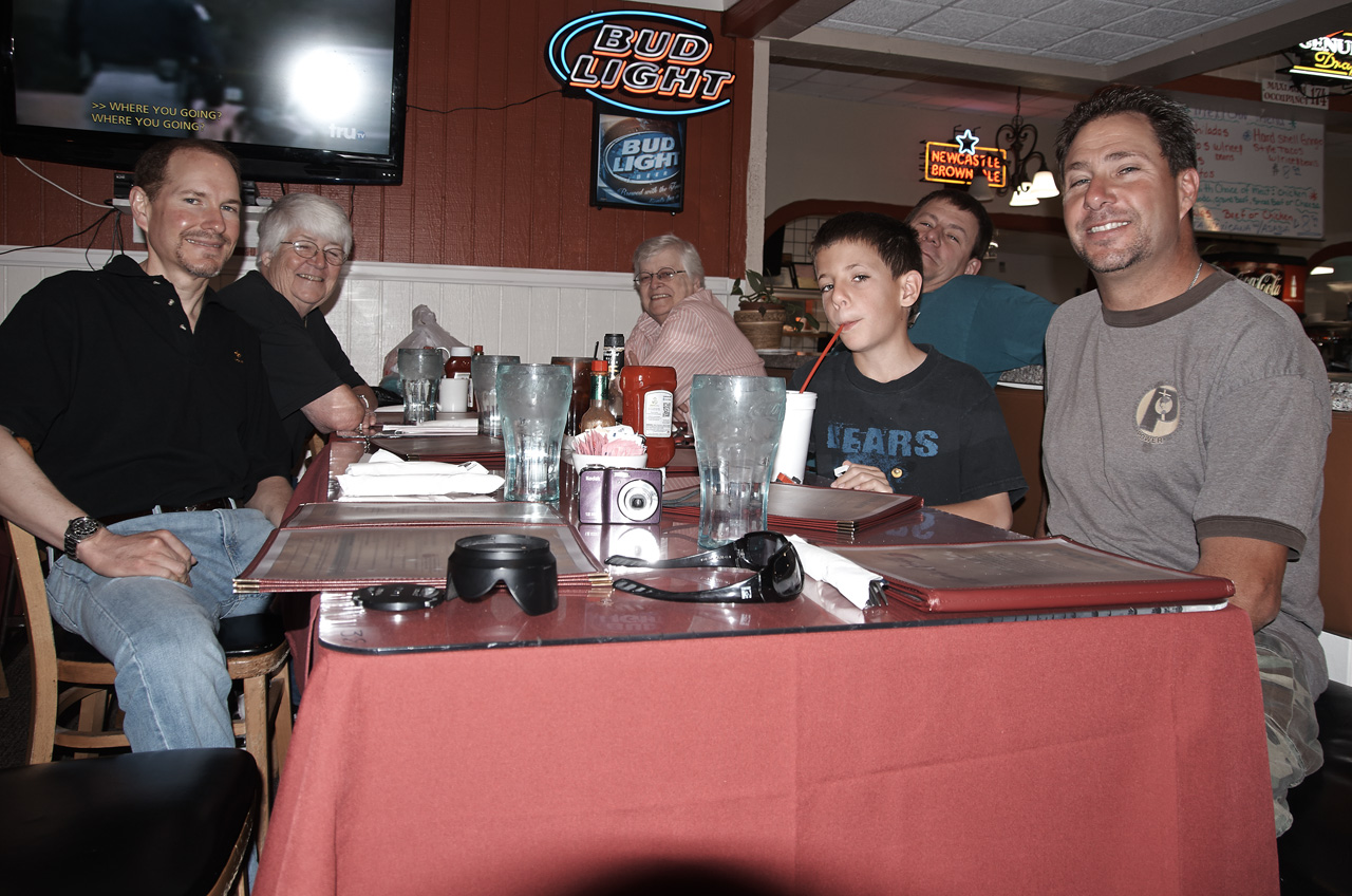Marc, Aunt Pat and MarLyn, Hunter, David, and Tom at LUGO'S® restaurant