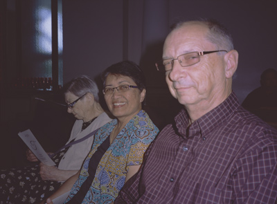 Aunt Lou, Gai and Felix, waiting for the Ceremony to begin at Saint Edmond's Church