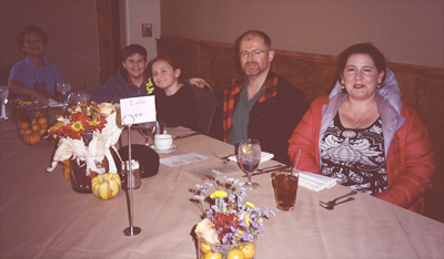 John, Sophia, James, Steve, and Jackie at our table in the Ball Room at ENCHANTMENT RESORT
